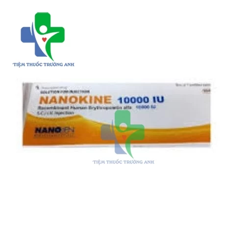 Nanokine 10000IU Nanogen - Điều trị thiếu máu ở bệnh nhân suy thận mạn tính